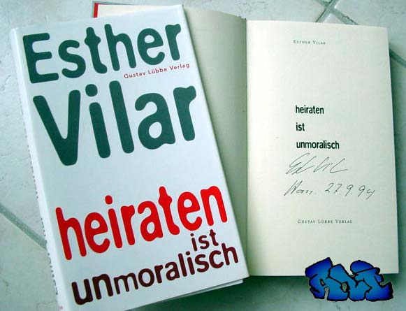 Signatur und Ort/Datum (Han. 27.9.94) Esther Vilar